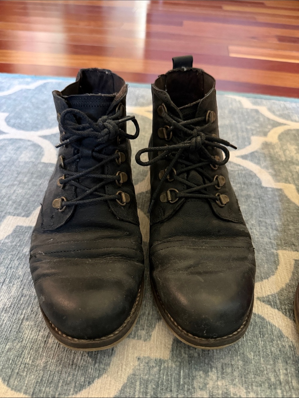 Josef Seibel Black Ankle Boots with Lace-Up Front